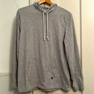 ✅ BROOKS BROTHERS 1818 Hoodie Long Sleeve Hooded Casual Shirt Gray 100% Cotton